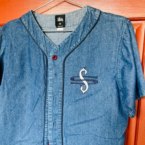 Stussy Indigo Button-Up Shirt - Picture 3 of 5